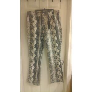 R.V.T. Pants, Women's Plus sz 22, Snake Print, Wide leg, Faux Leather NWT